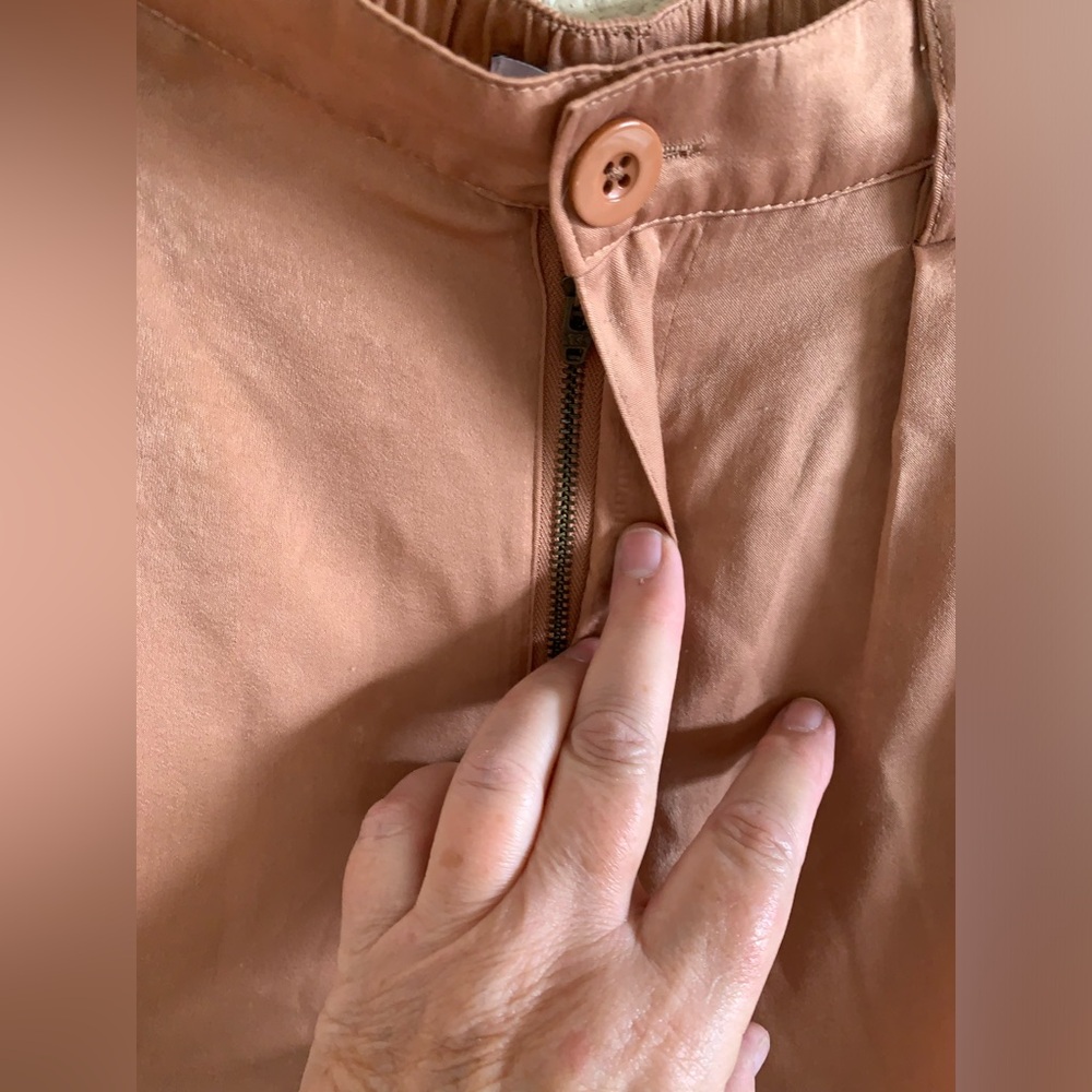 Satin Sheen Cargo Pants With Elastic/Tie Cuffs 🌴 - Picture 7 of 13